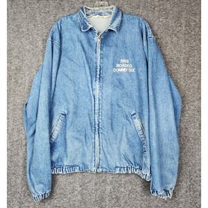 Chalk Line Denim Jacket Mens XL Blue 1988 Roadeo Committee Vintage Made in USA